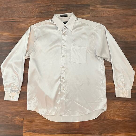 Marquis single needle Tailoring shirt wrinkle Resistant size L-16.5 34-35. B4 - Picture 1 of 3